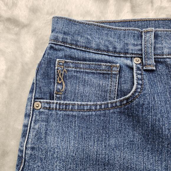 Style&Co Jeans Womens 6 Blue High Rise Straight Leg Stretch Denim Causal Classic - Picture 2 of 15